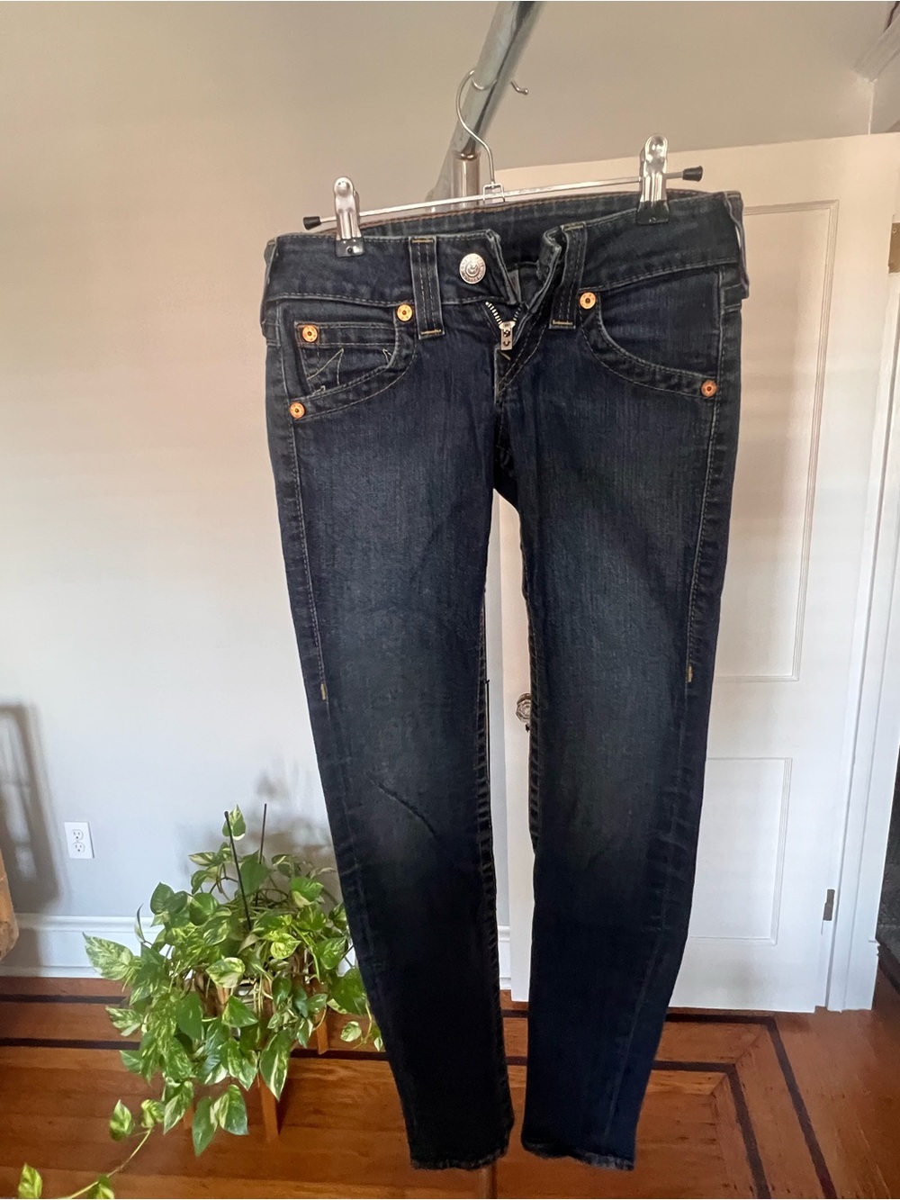 Vintage True Religion Stella Skinny Low Rise Jeans Size 23 Medium Blue - Picture 4 of 6